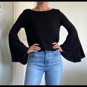 Vagabond cropped flare sleeve